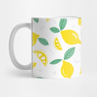 Cute Lemon Pattern - White Mug